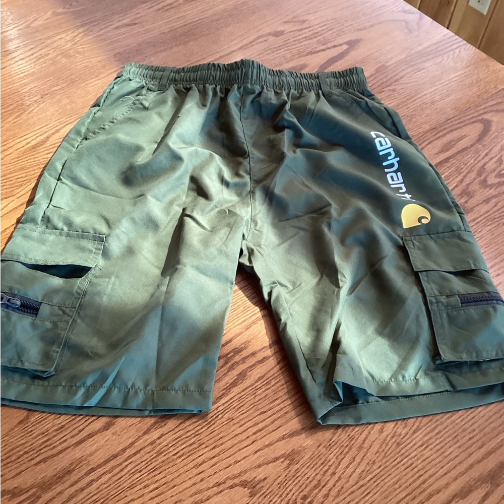 Men’s Zipper Pocket Hikimg Athletic Running Shorts (Carhartt logo)